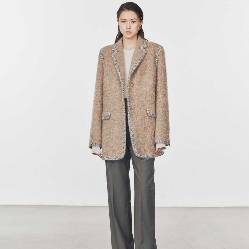 CHICJOC Timeless Premium Italian Mohair Wool Blazer size 36